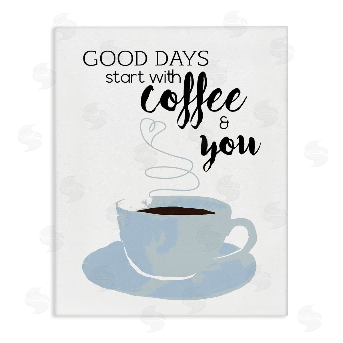 Daniela Santiago Good Days Coffee & You Romantic Kitchen Morning Stretched Canvas Wall Art Print