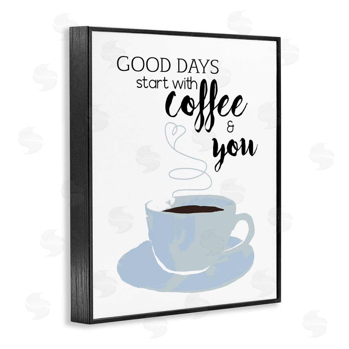 Daniela Santiago Good Days Coffee & You Romantic Kitchen Morning Black Framed Giclee Wall Art Print