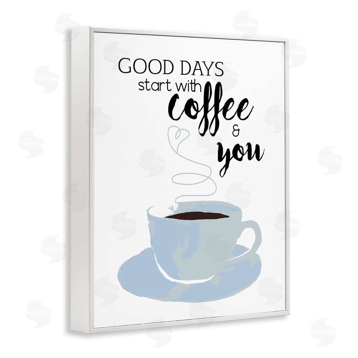 Daniela Santiago Good Days Coffee & You Romantic Kitchen Morning White Framed Giclee Wall Art Print
