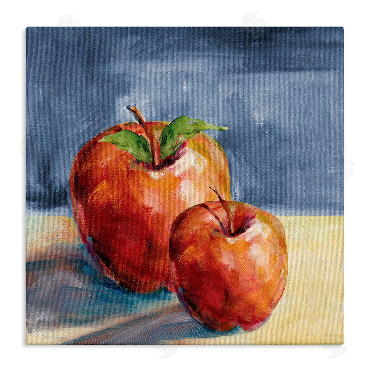 Carol Robinson Traditional Luscious Red Apples Tabletop Still Life Stretched Canvas Wall Art Print