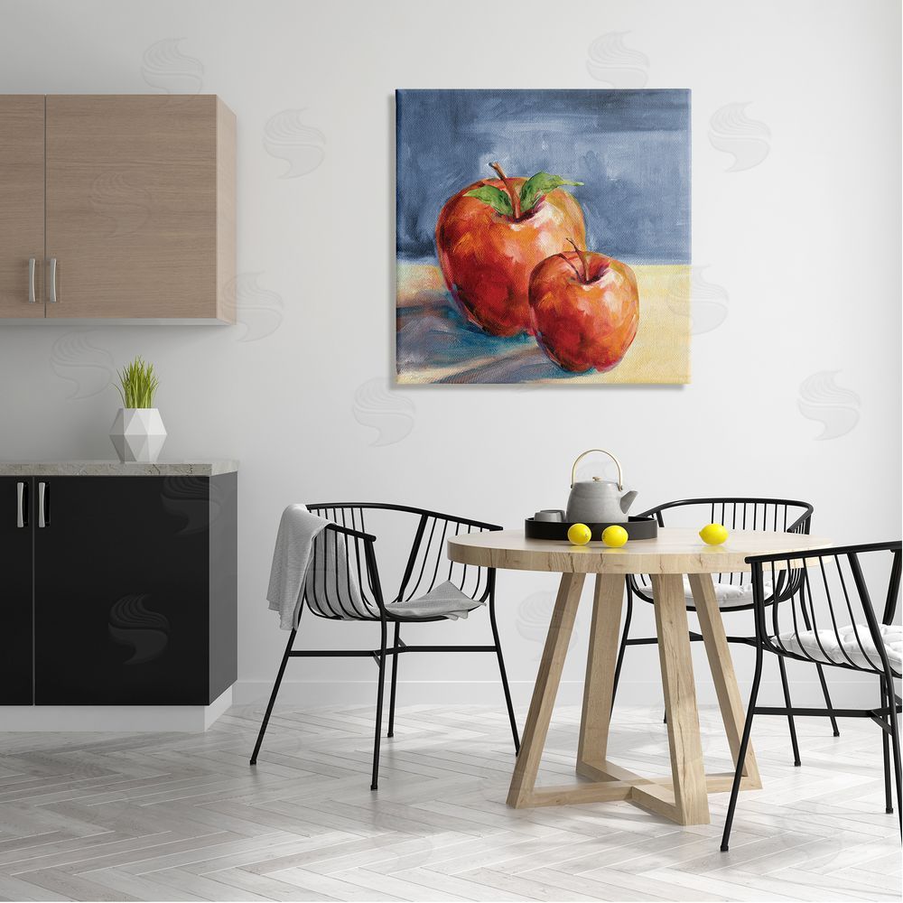 Carol Robinson Traditional Luscious Red Apples Tabletop Still Life Canvas Wall Art in Room