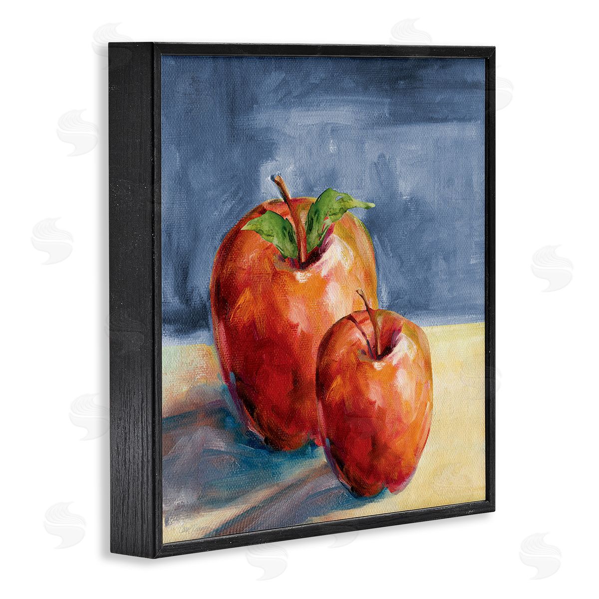 Carol Robinson Traditional Luscious Red Apples Tabletop Still Life Black Framed Glicee Wall Art Print