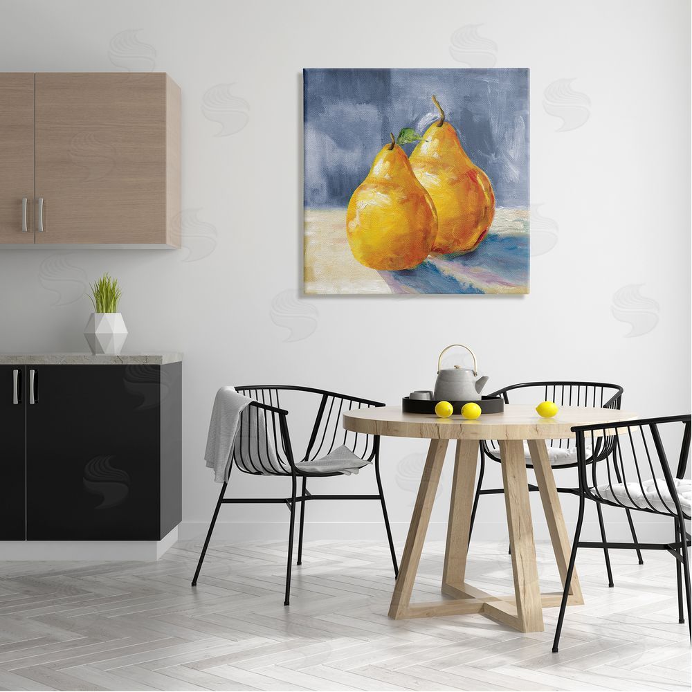 Carol Robinson Classic Yellow Pears Delicious Fruit Still Life Canvas Wall Art in Room
