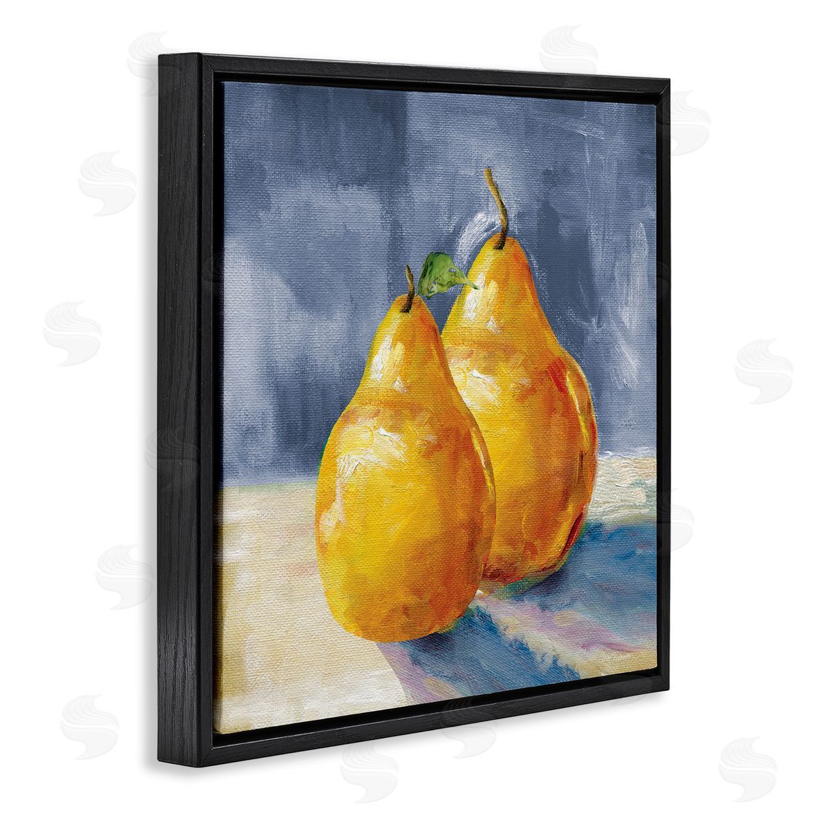 Carol Robinson Classic Yellow Pears Delicious Fruit Still Life Black Floating Frame Canvas Wall Art Print