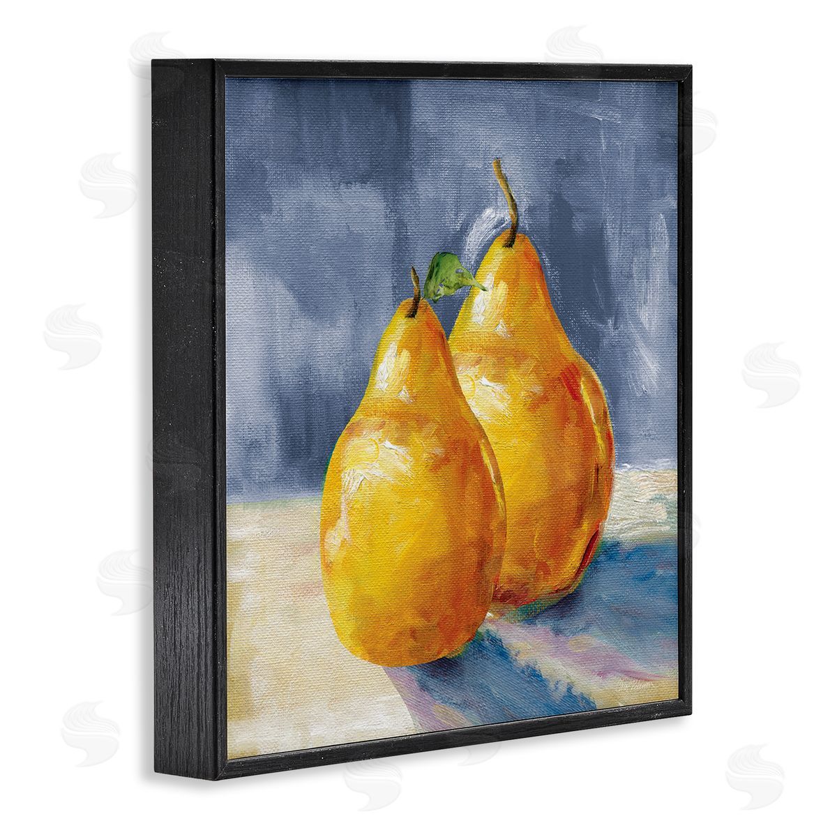 Carol Robinson Classic Yellow Pears Delicious Fruit Still Life Black Framed Glicee Wall Art Print