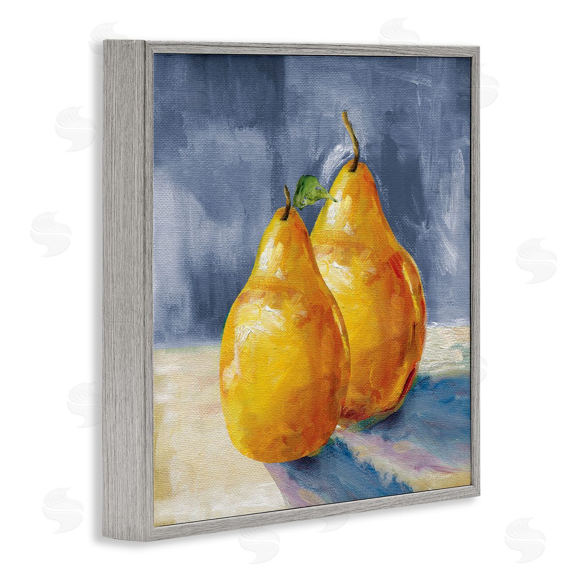 Carol Robinson Classic Yellow Pears Delicious Fruit Still Life Gray Framed Glicee Wall Art Print