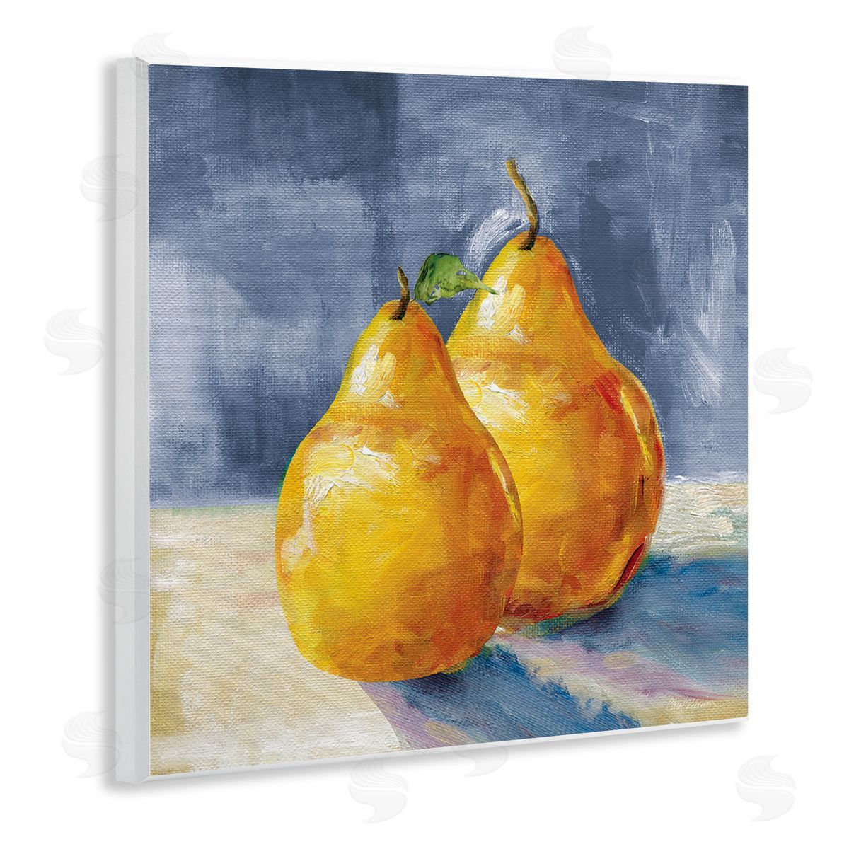 Carol Robinson Classic Yellow Pears Delicious Fruit Still Life Wooden Wall Plaque Art Print