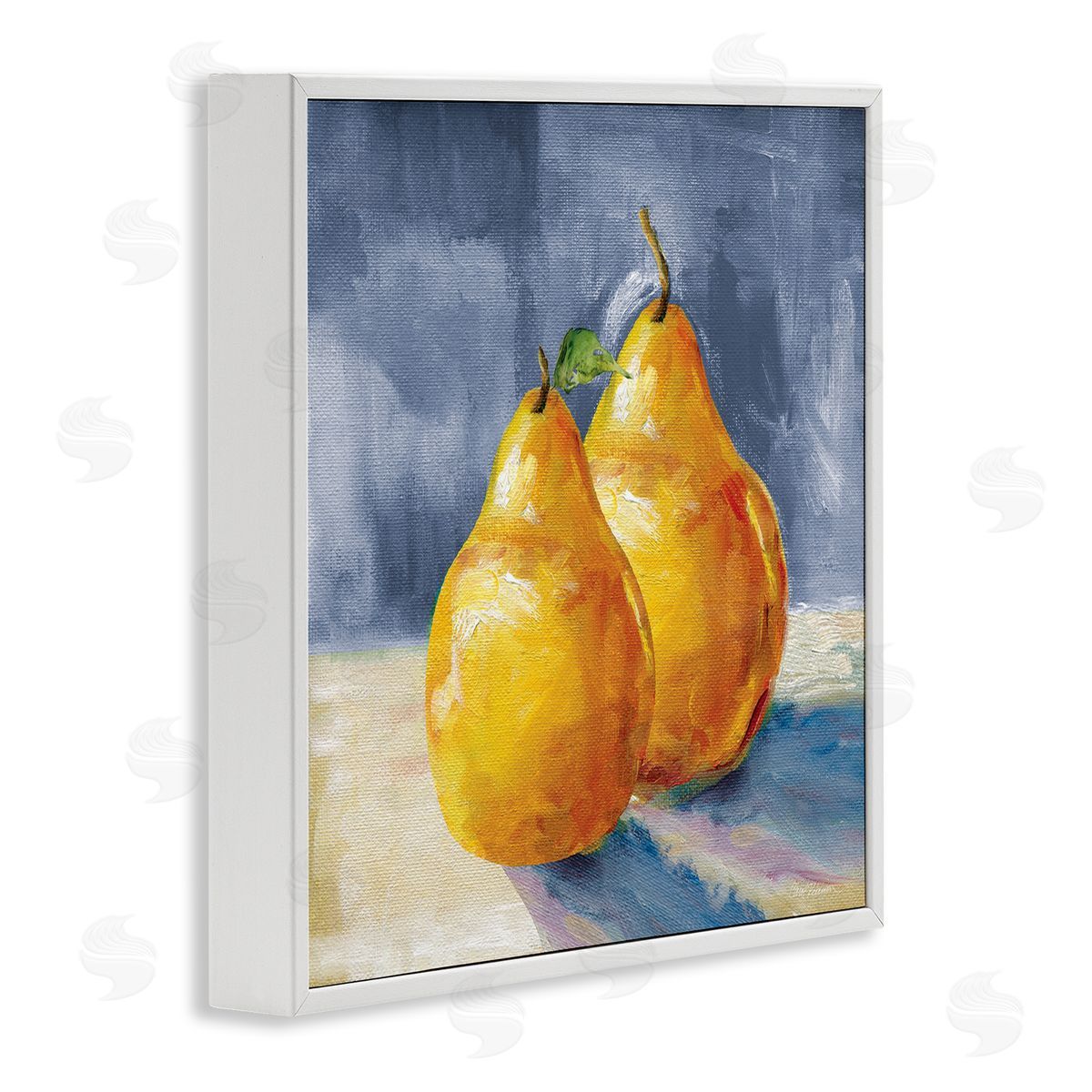 Carol Robinson Classic Yellow Pears Delicious Fruit Still Life White Framed Glicee Wall Art Print
