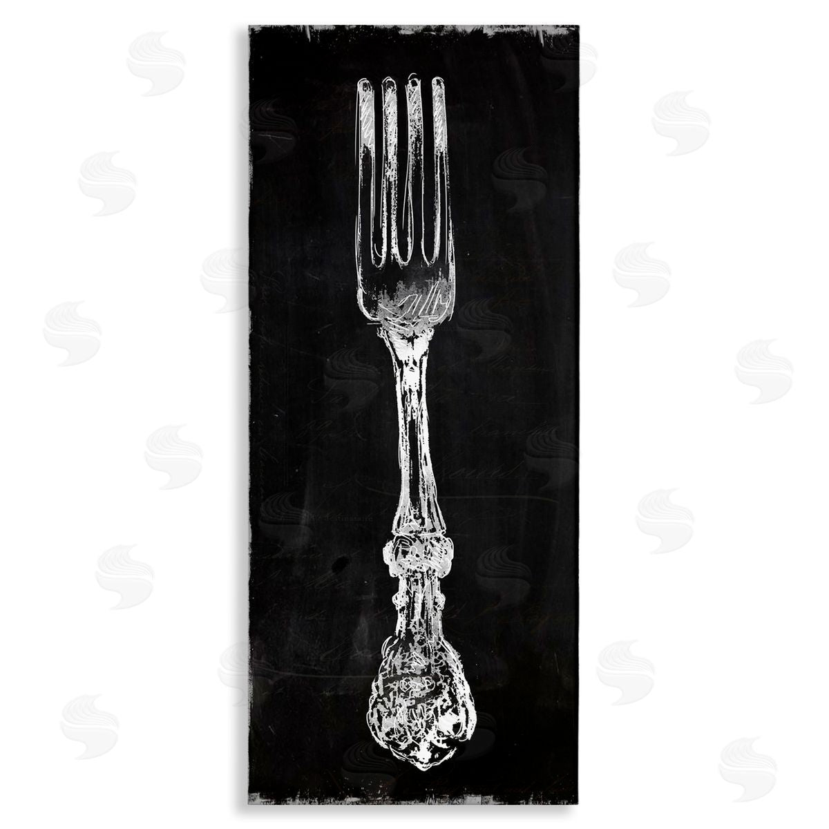Carol Robinson Vintage Stenciled Fork Kitchen Cutlery Utensil