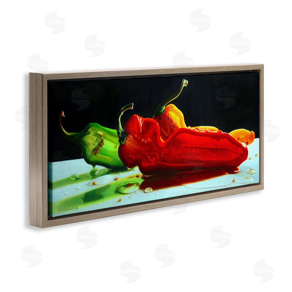 Cecile Baird Bold Modern Peppers Still Life Kitchen Vegetable Food