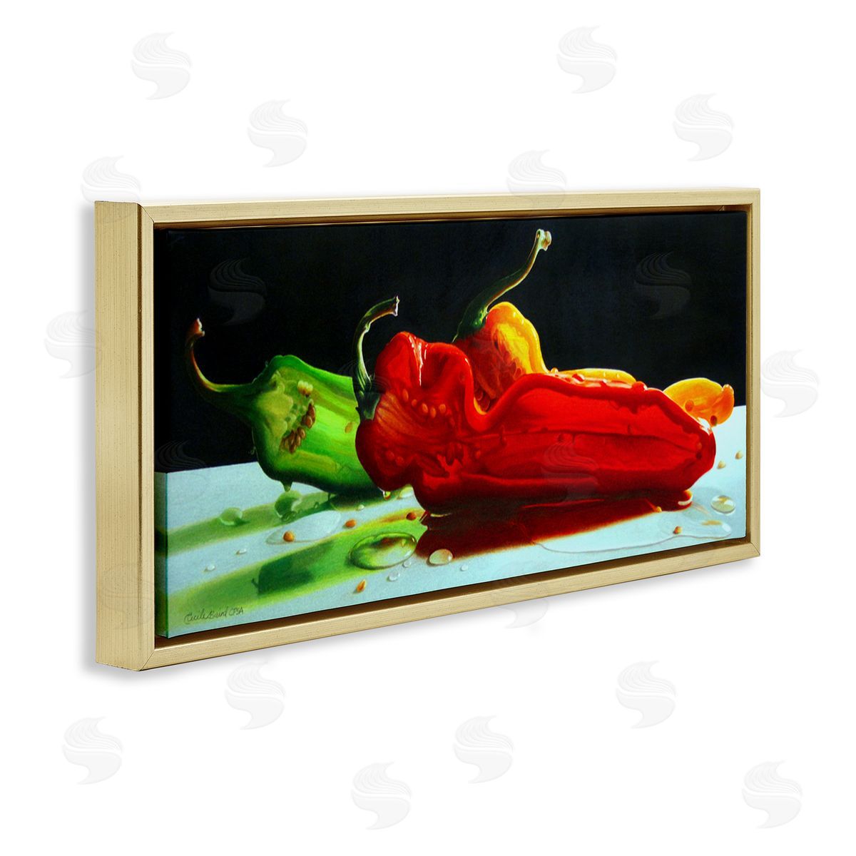 Cecile Baird Bold Modern Peppers Still Life Kitchen Vegetable Food