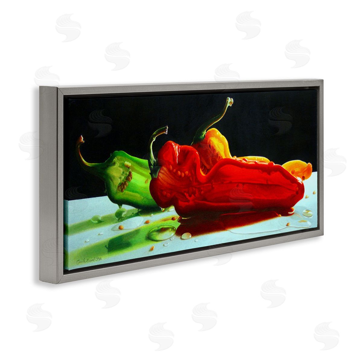 Cecile Baird Bold Modern Peppers Still Life Kitchen Vegetable Food