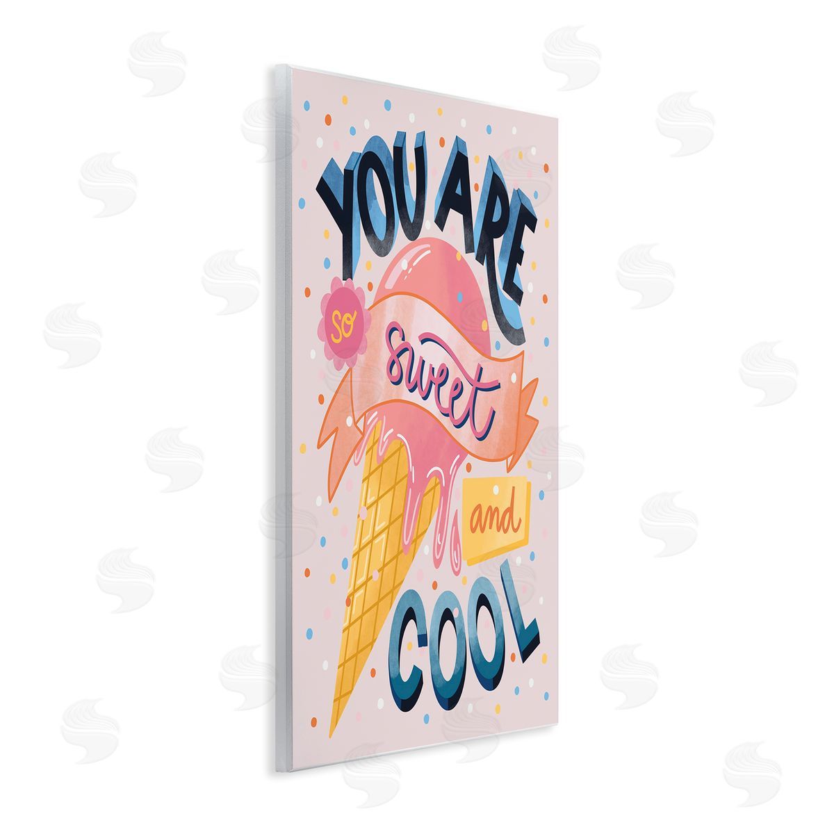 Dominika Godette Sweet & Cool Retro Patterned Polka Dot Ice Cream Wall Plaque Art Print