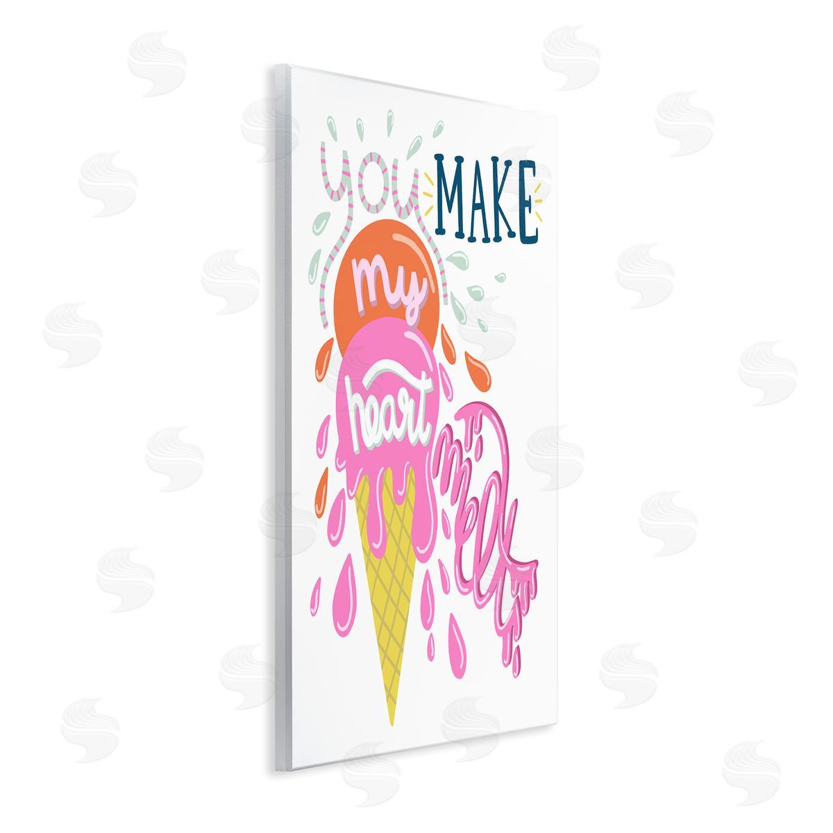 Dominika Godette Make My Heart Melt Summer Ice Cream Treat Wall Plaque Art Print