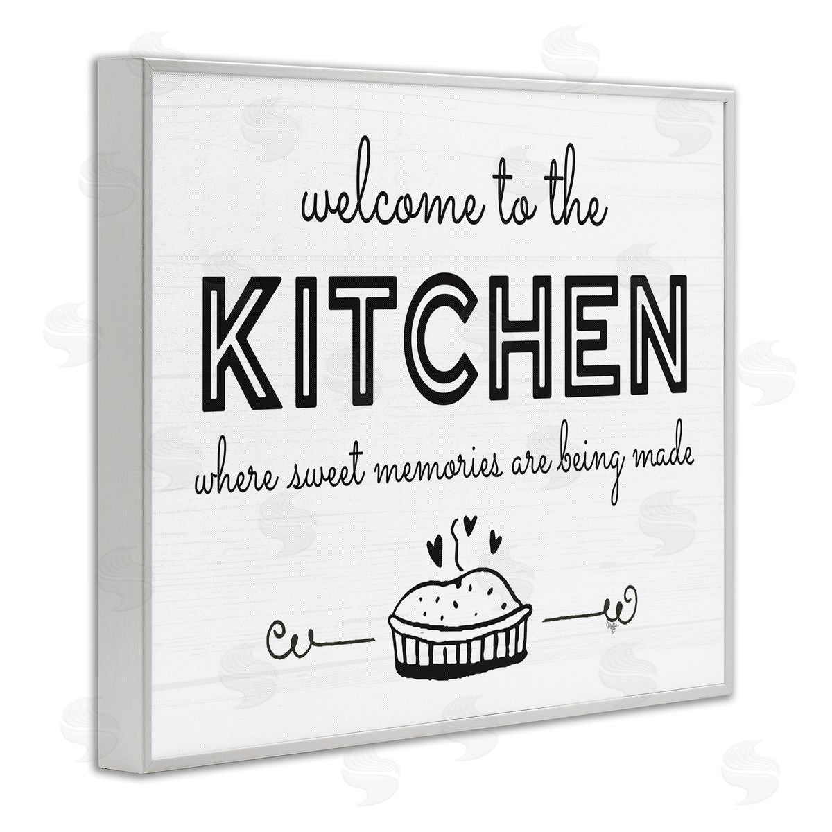 Mollie B. Welcome to Kitchen Fresh Baked Pie Rustic Phrase White Framed Giclee Wall Art Print