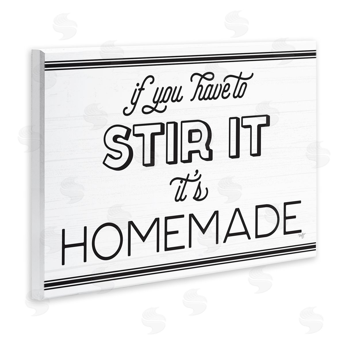 Mollie B. Homemade If Stirred Humorous Cooking Kitchen Vintage Phrase Wall Plaque Art Print