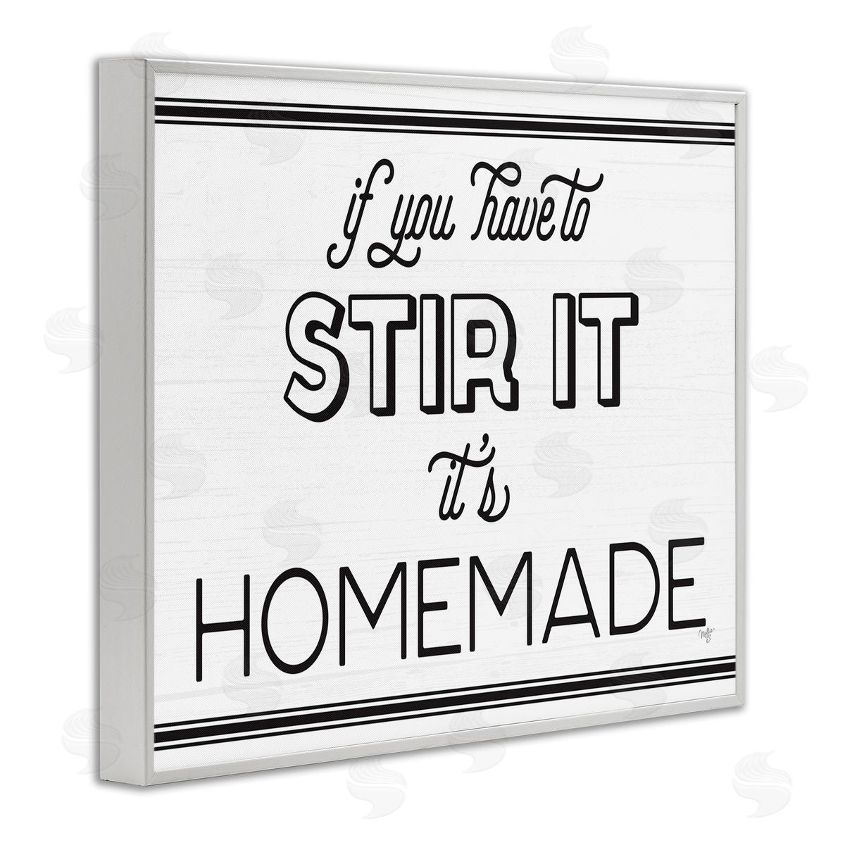 Mollie B. Homemade If Stirred Humorous Cooking Kitchen Vintage Phrase White Framed Giclee Wall Art Print