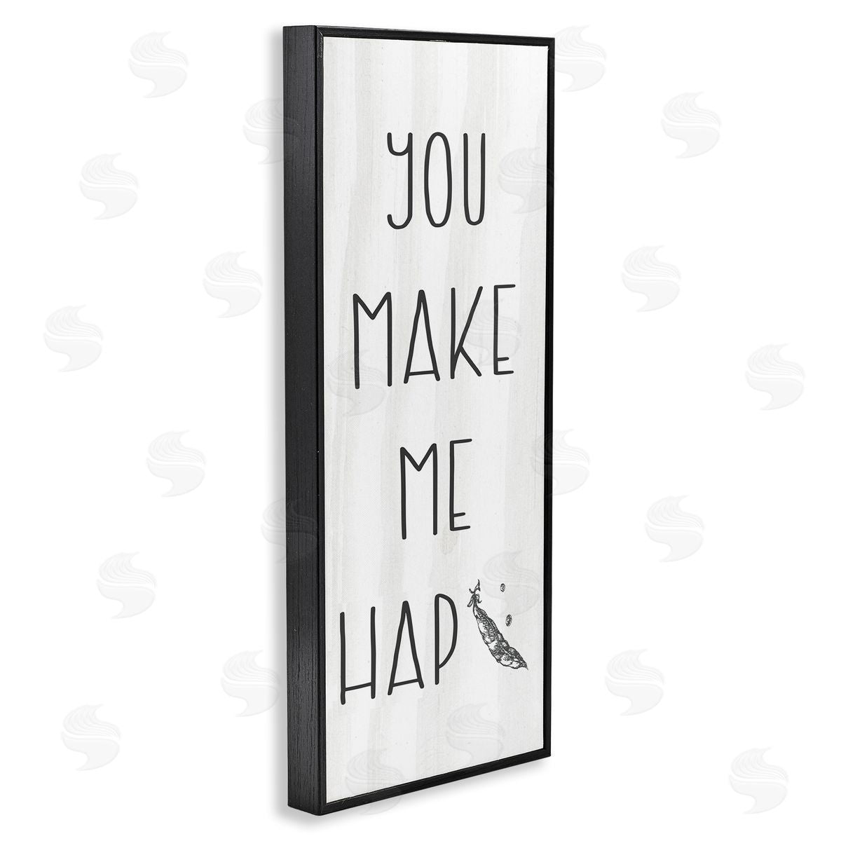 Stupell Studio Make Me Hap-pea Punny Romance Kitchen Phrase 