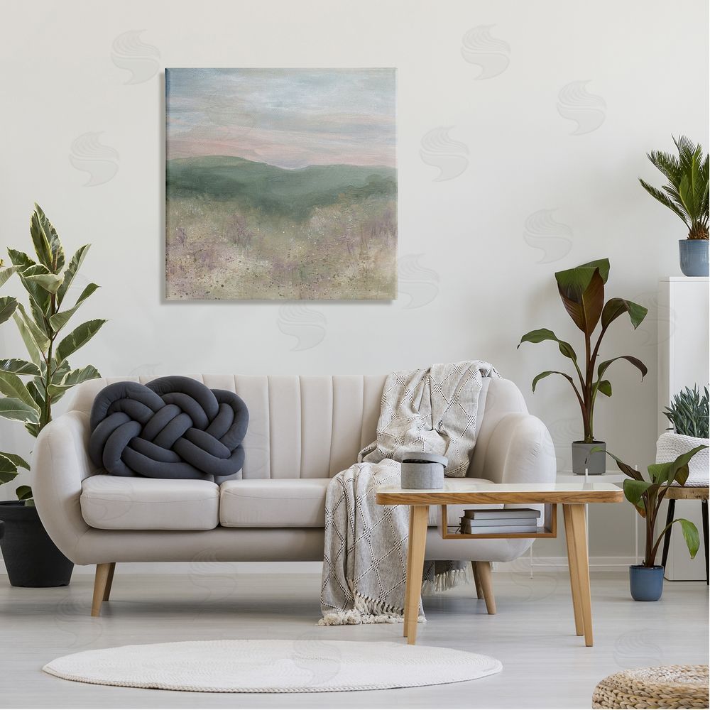 Carol Robinson Mysterious Mountain Nature Abstract Forest Tree Tops  Canvas Wall Art in Room