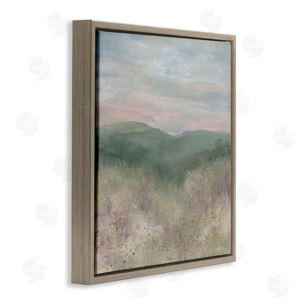 Carol Robinson Mysterious Mountain Nature Abstract Forest Tree Tops  Brown Floating Frame Canvas Wall Art Print