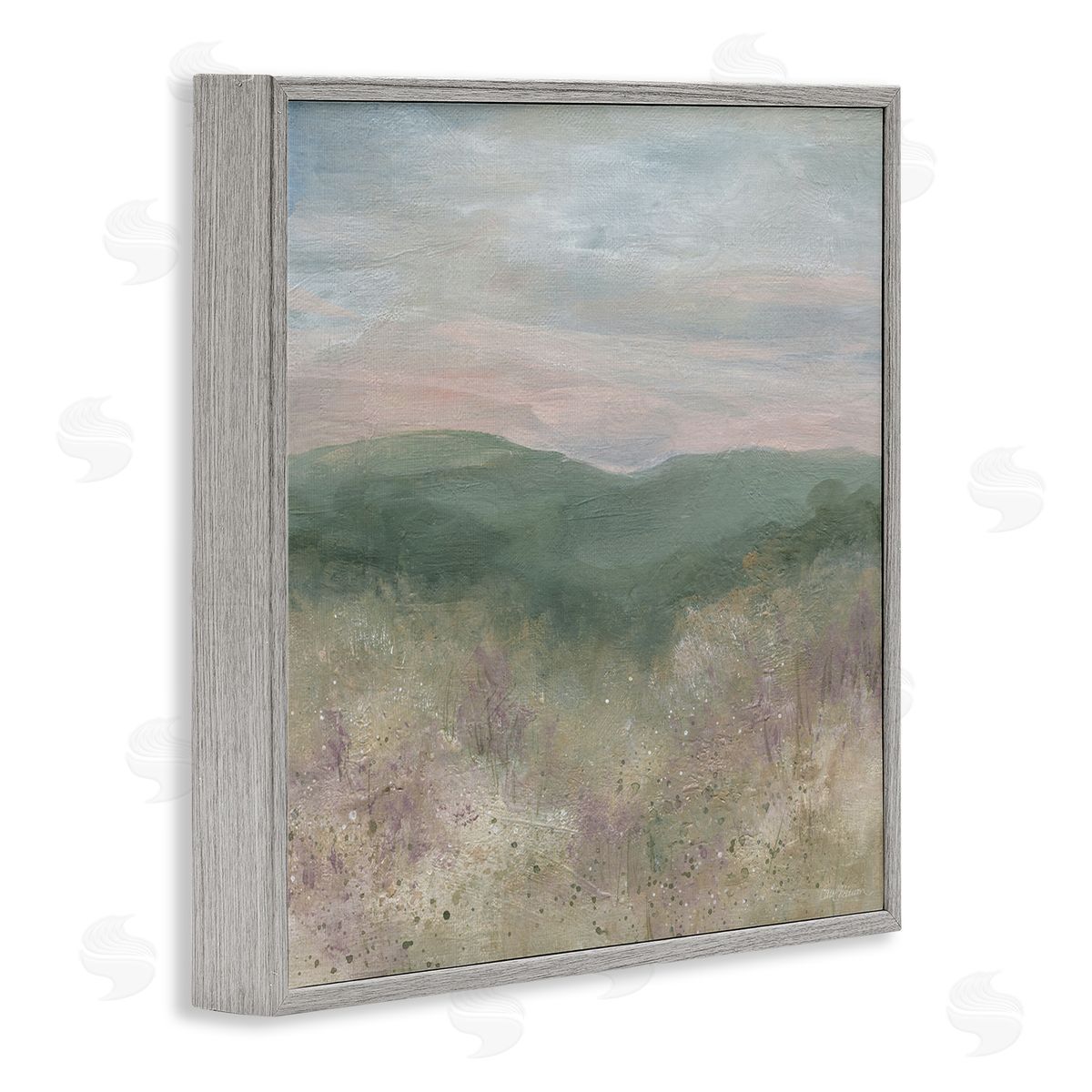 Carol Robinson Mysterious Mountain Nature Abstract Forest Tree Tops  Gray Framed Glicee Wall Art Print