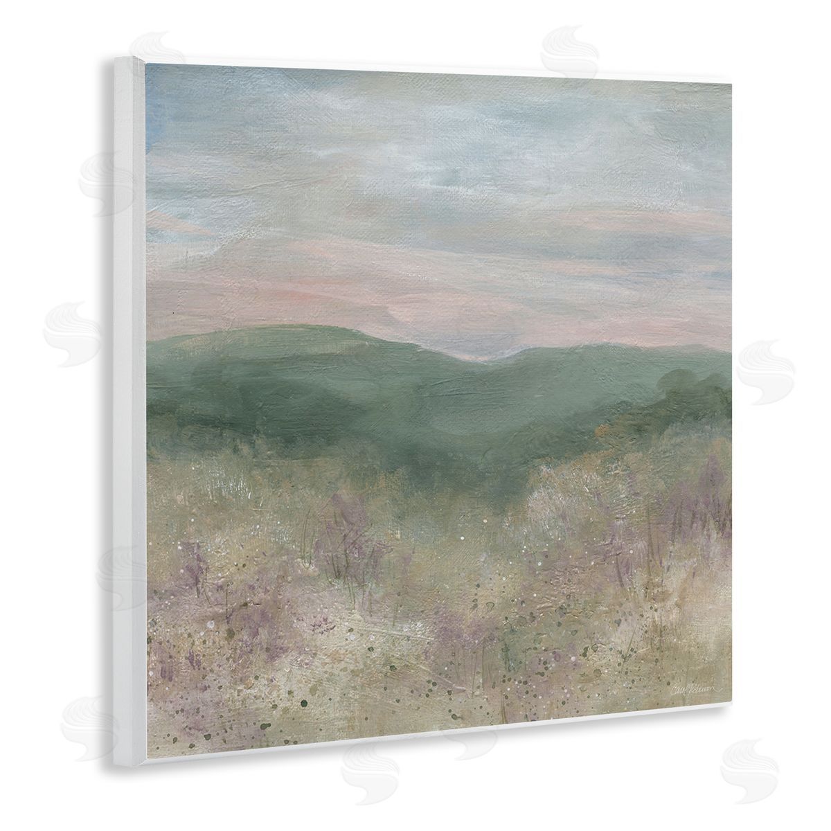 Carol Robinson Mysterious Mountain Nature Abstract Forest Tree Tops  Wooden Wall Plaque Art Print