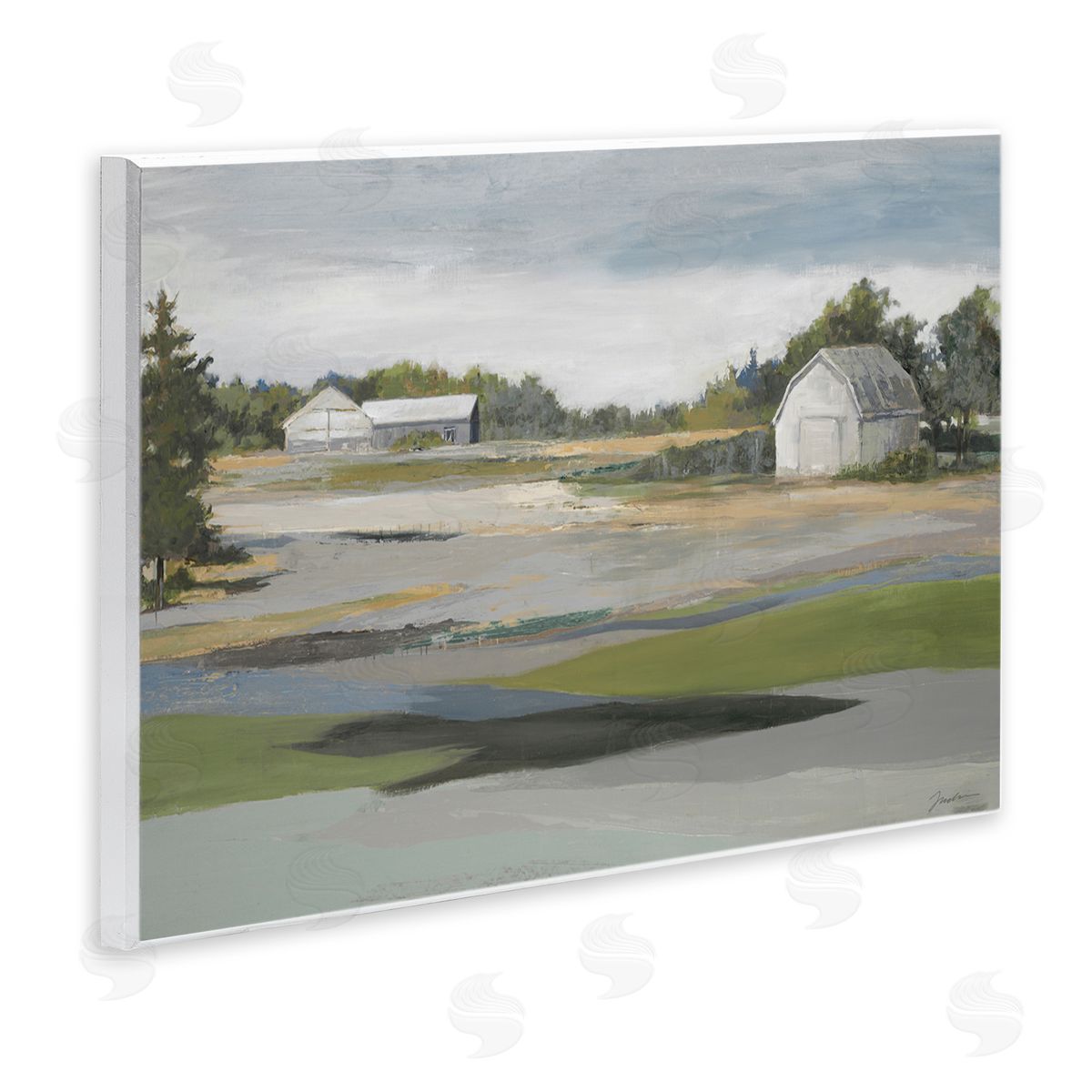 Liz Jardine Rural Farmland Vast Country Barn Agricultural Field  Wall Plaque Art Print