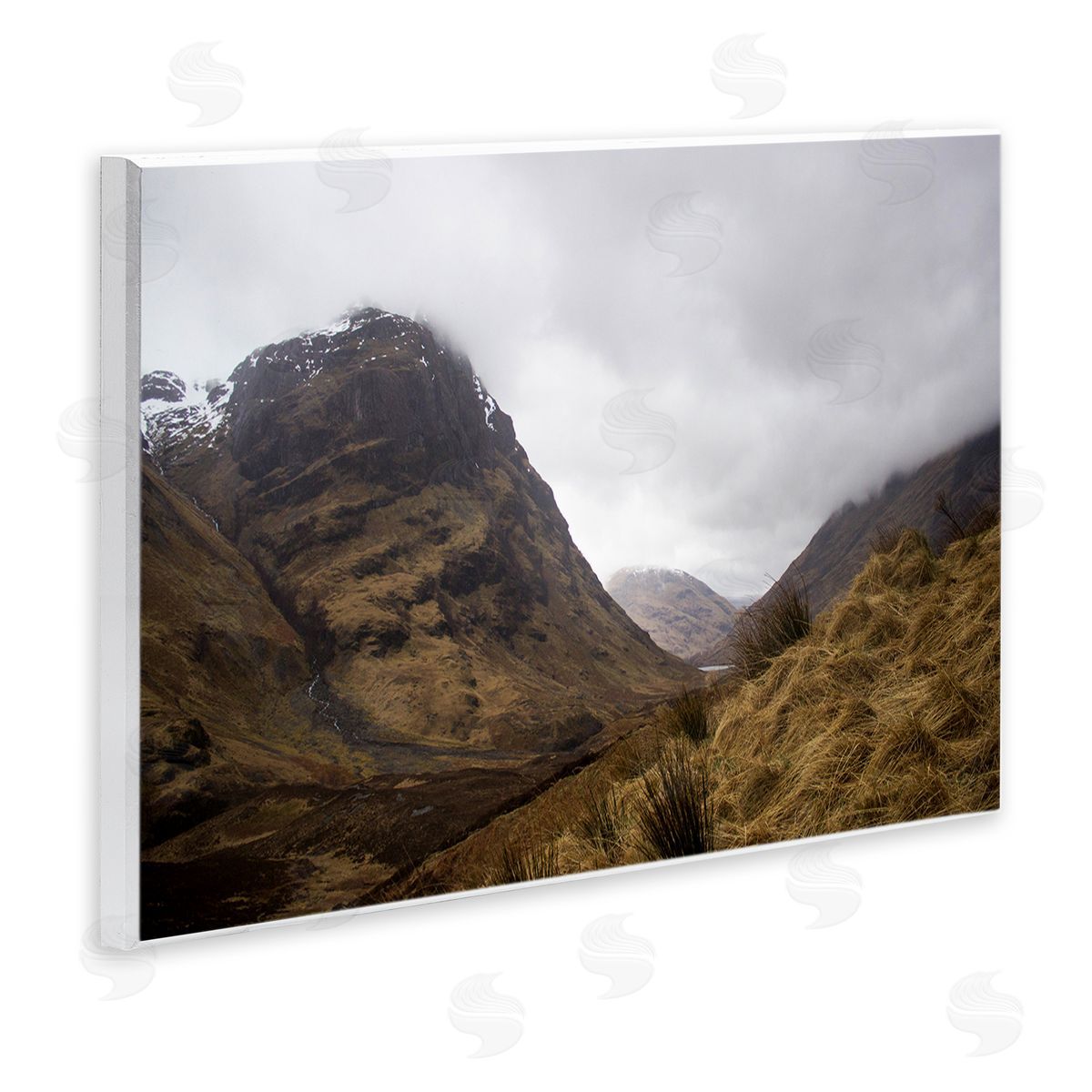 Stupell Studio Desert Hill Peaks Arid Vegetation Heavy Clouds Wall Plaque Art Print