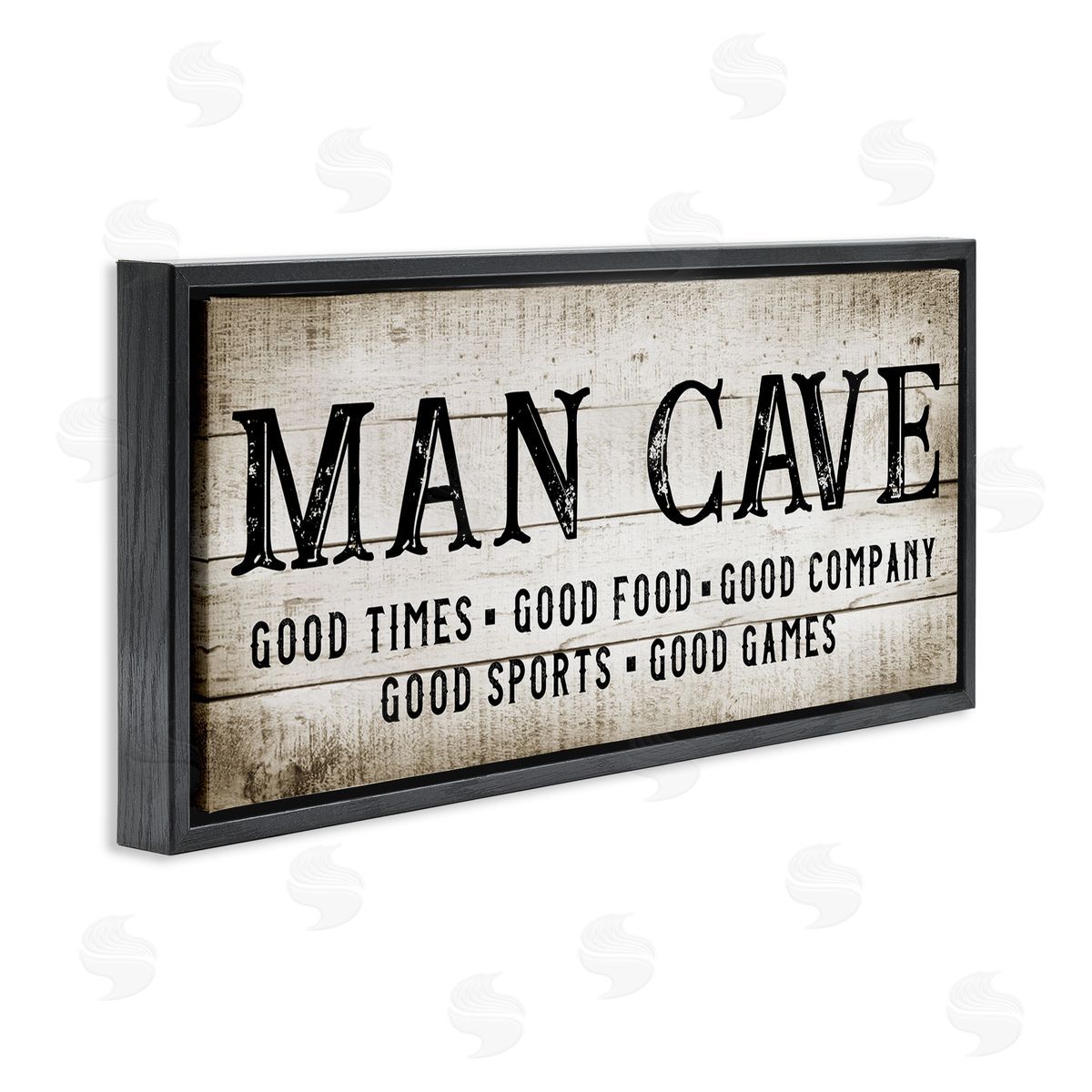 CAD Designs Man Cave Rustic Grain Pattern Typography Sign 