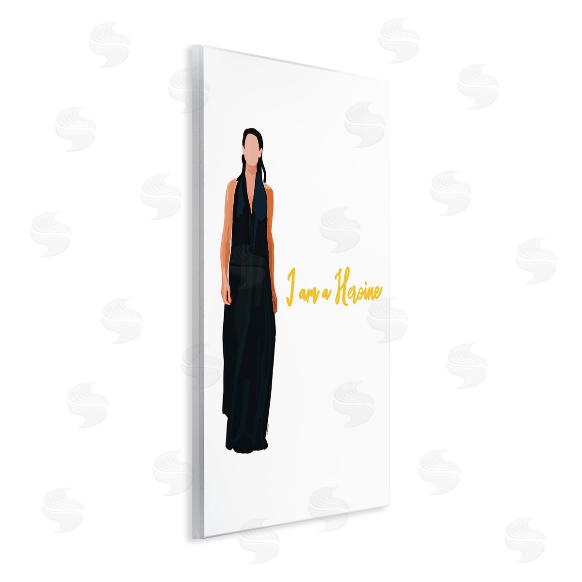 Amelia Noyes I Am A Heroine Glam Fashion Woman Encouraging Phrase  Wall Plaque Art Print