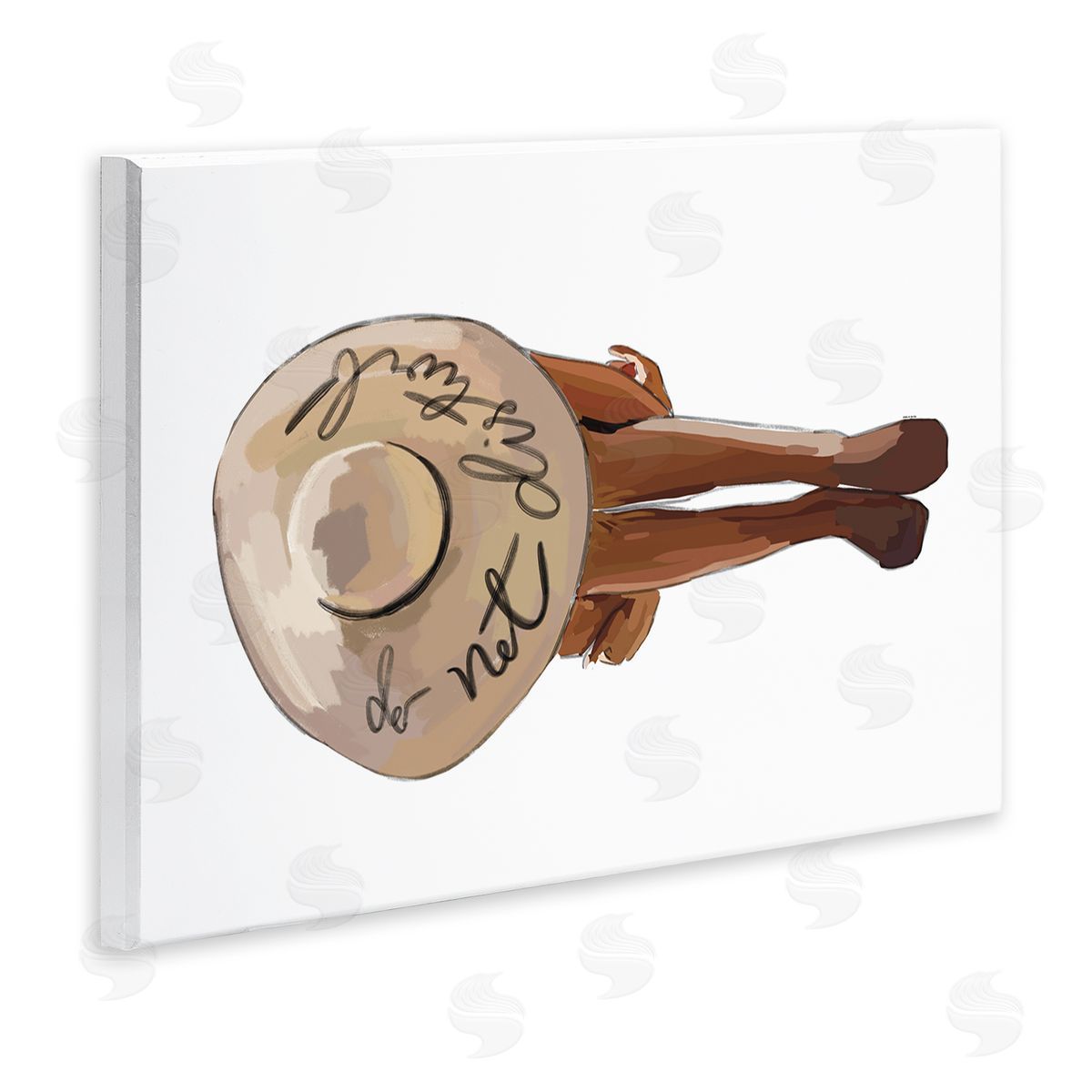 Amelia Noyes Do Not Disturb Beach Woman Relaxing Sun Hat Wall Plaque Art Print
