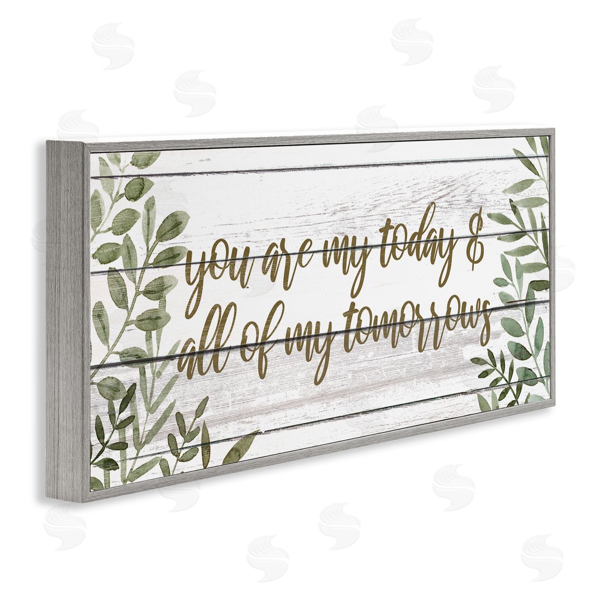 Grace Popp Loving Romance Calligraphy Quote Botanical Leaves