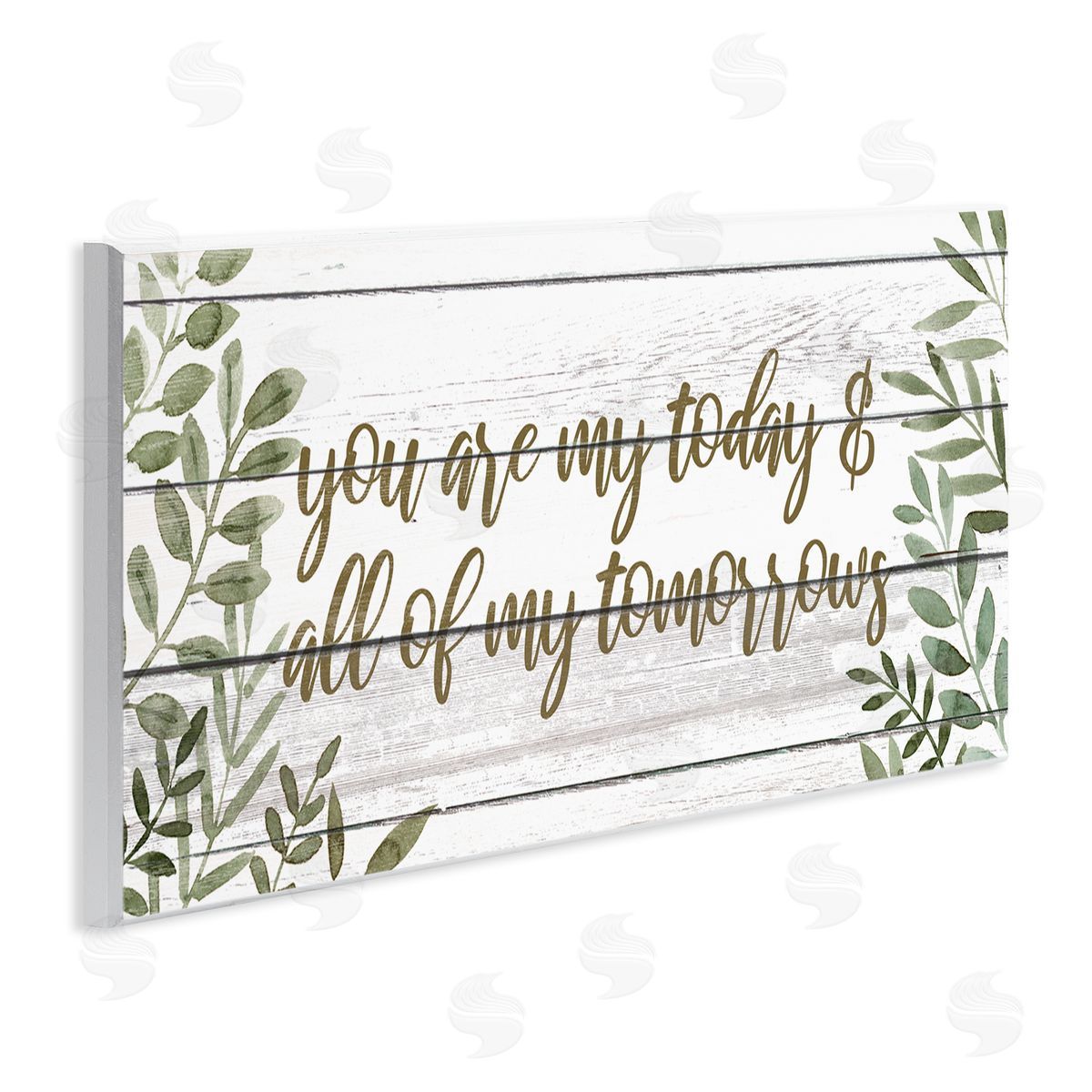 Grace Popp Loving Romance Calligraphy Quote Botanical Leaves