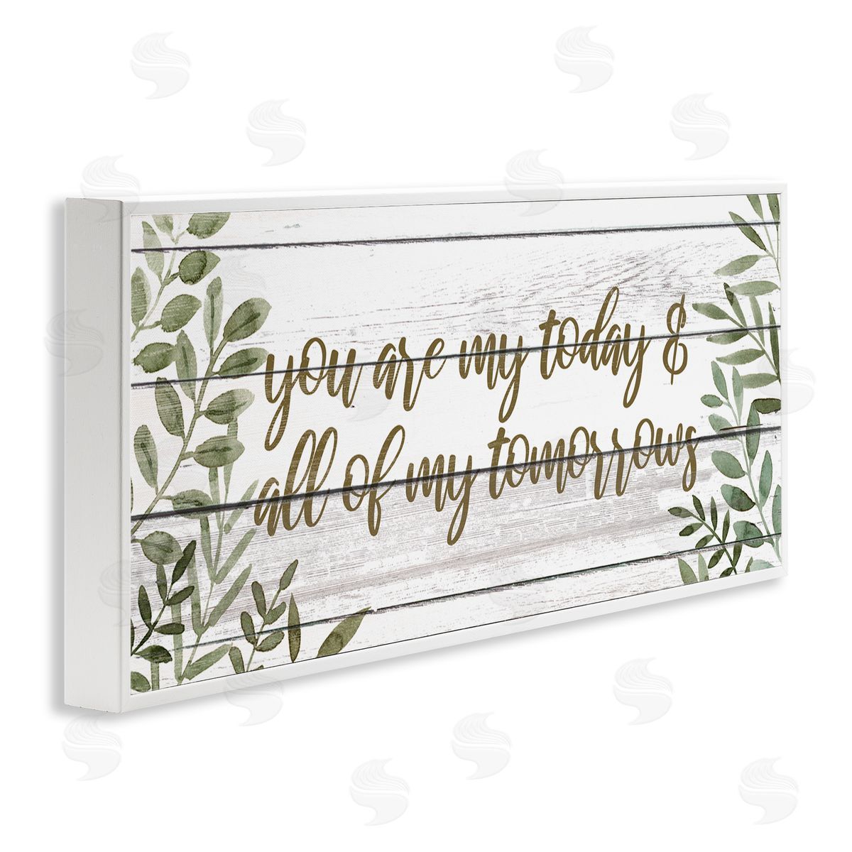 Grace Popp Loving Romance Calligraphy Quote Botanical Leaves