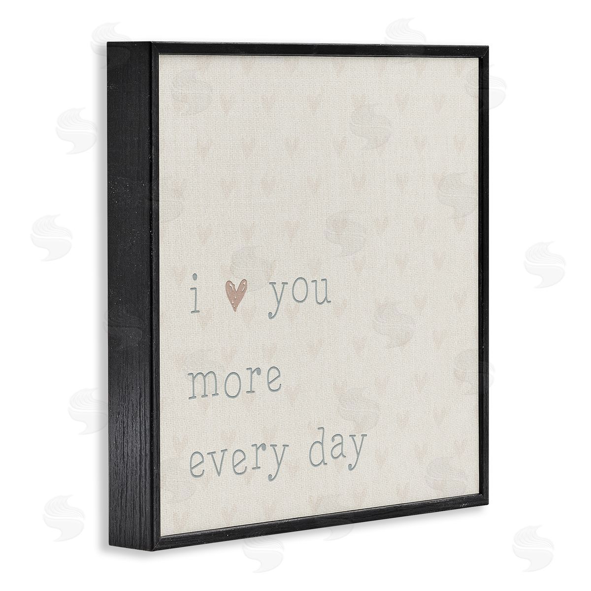 CAD Designs Love You More Casual Heart Print Pattern  Black Framed Glicee Wall Art Print