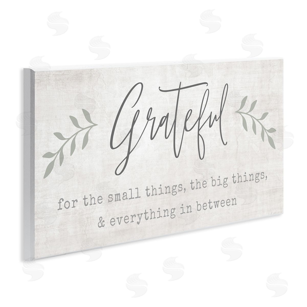 Natalie Carpentieri Uplifting Gratitude Phrase Botanical Sprig Typography 
