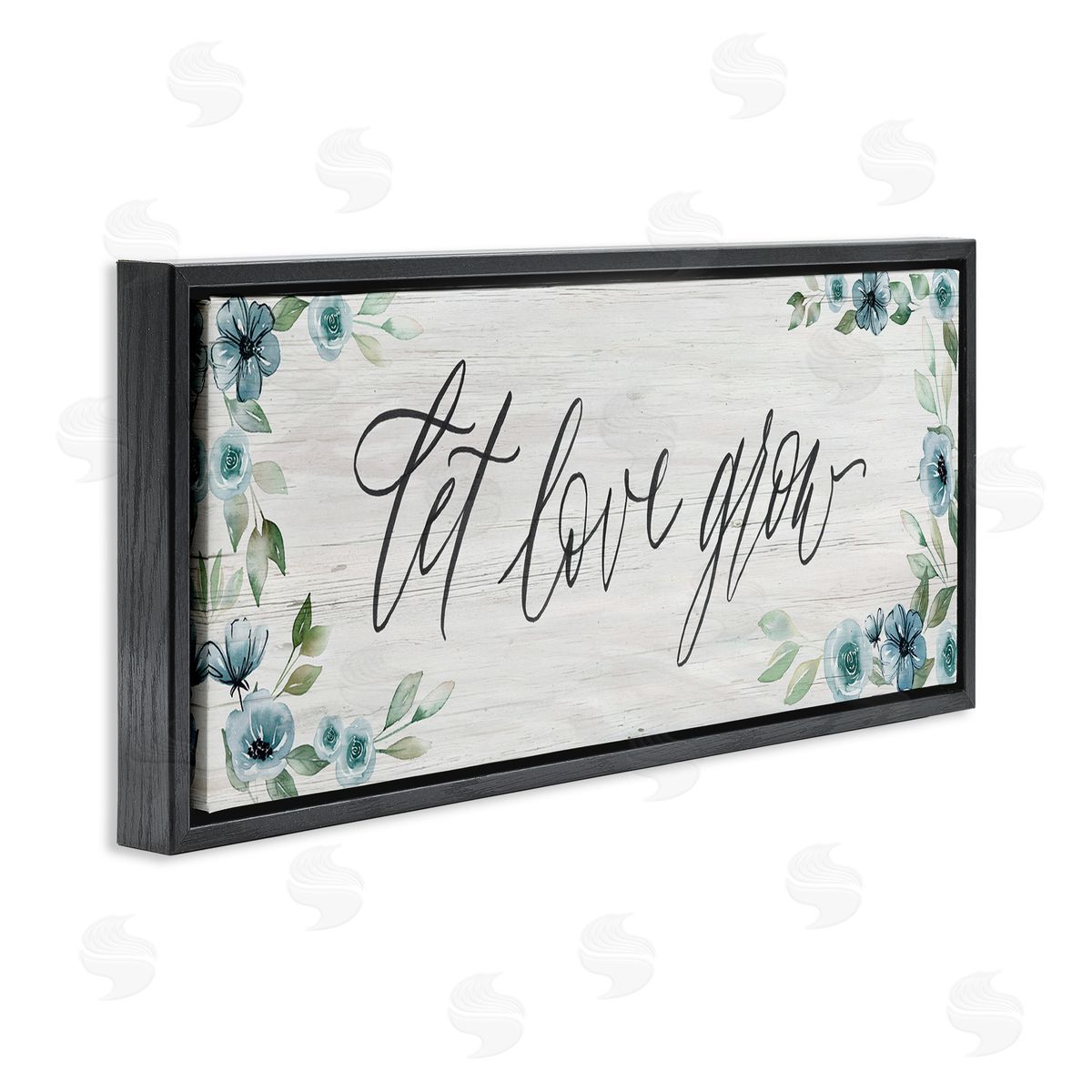 Kristen Brockmon Let Love Grow Blooming Blue Flower Border 