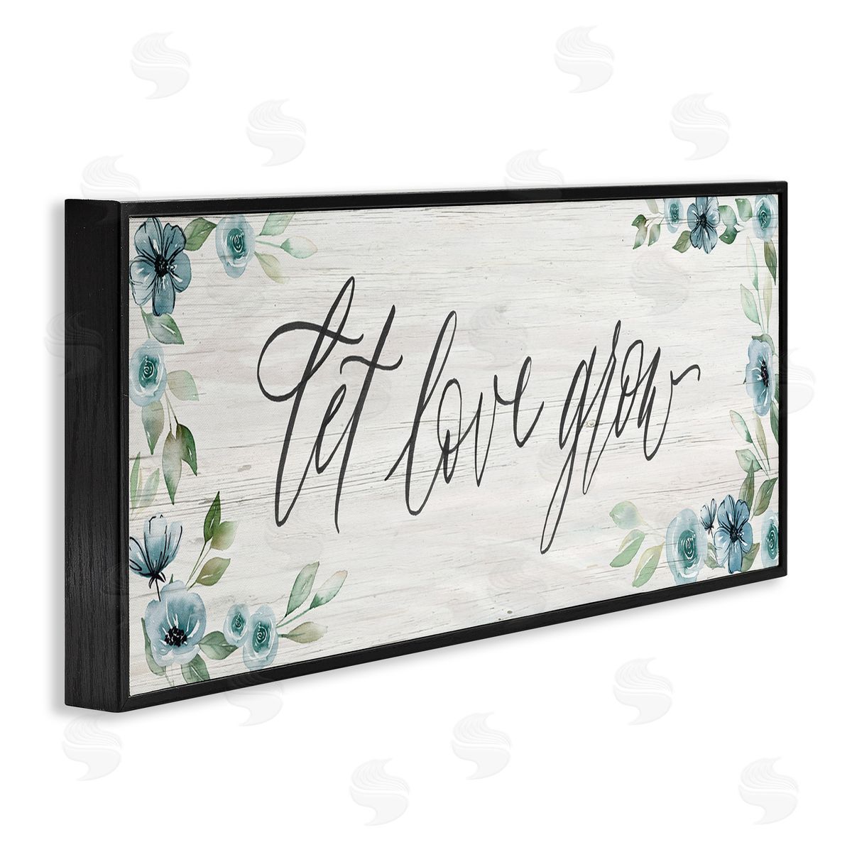 Kristen Brockmon Let Love Grow Blooming Blue Flower Border 