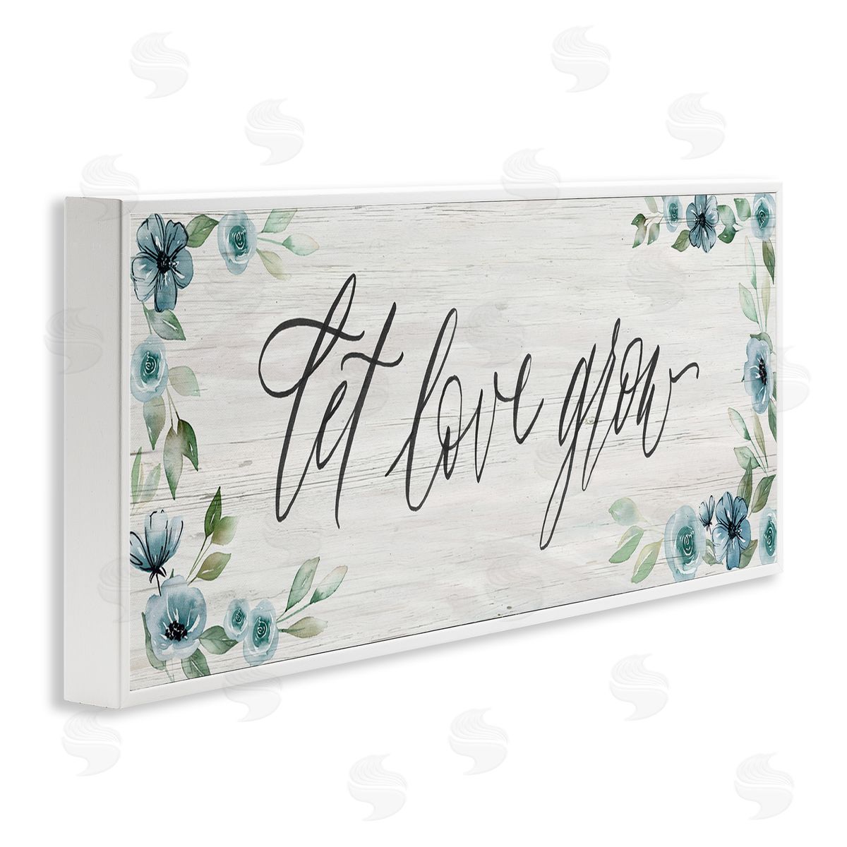 Kristen Brockmon Let Love Grow Blooming Blue Flower Border 