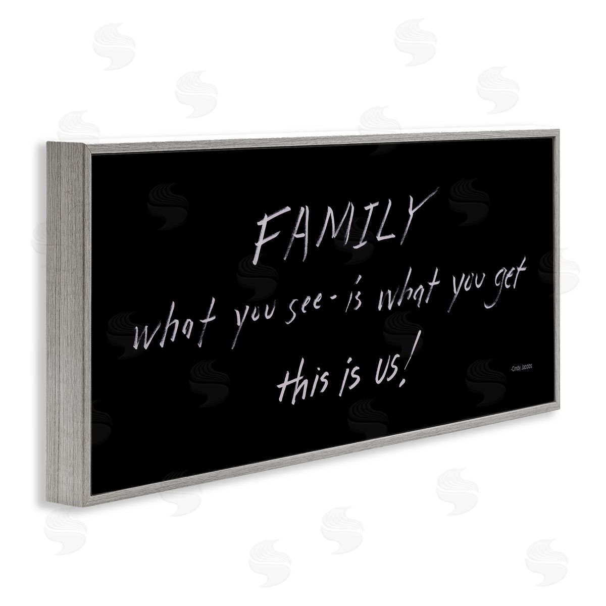 Cindy Jacobs Family This Is Us Chalkboard Writing Style Phrase