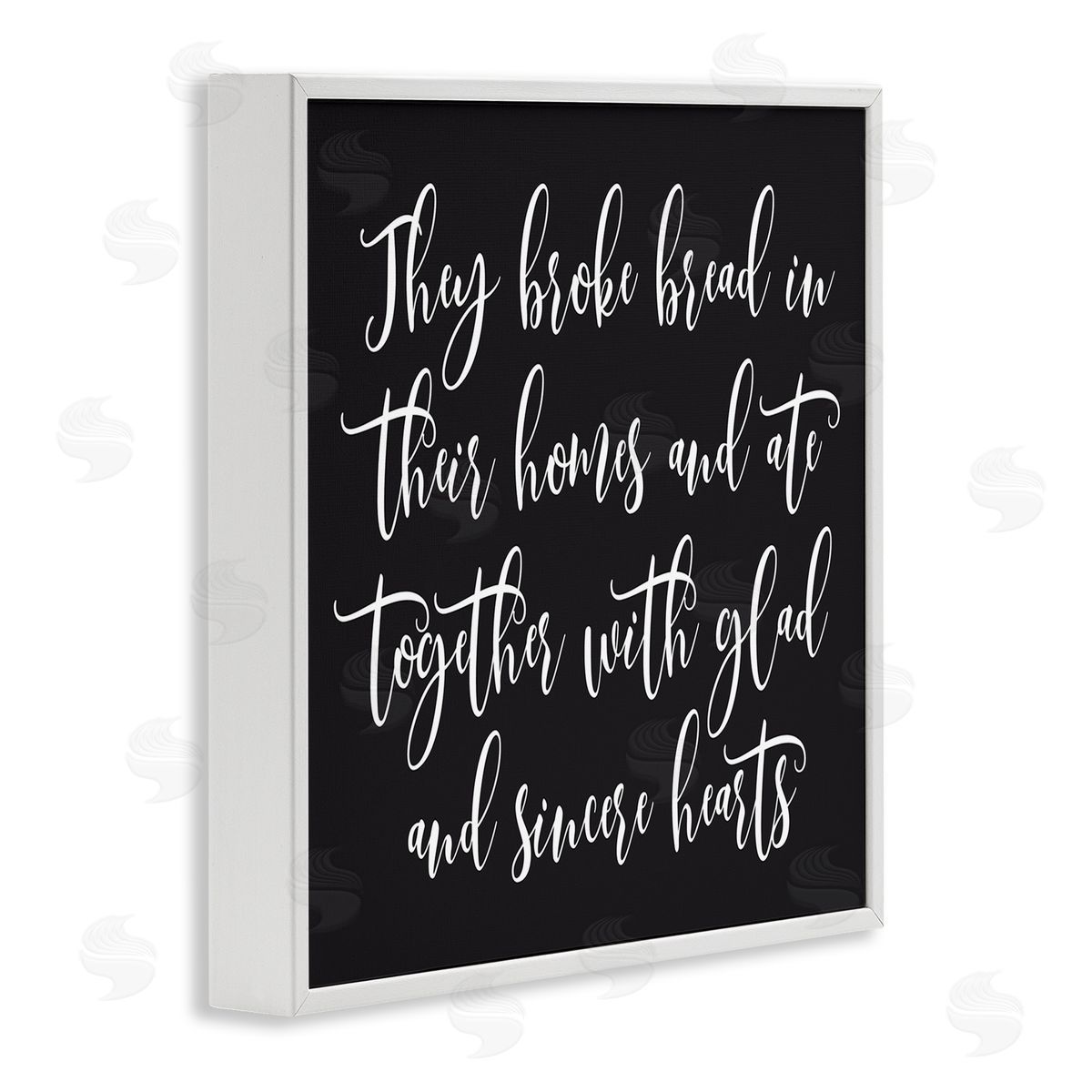 Lettered and Lined Spiritual Script Calligraphy Bible Verse Proverb Quote White Framed Glicee Wall Art Print