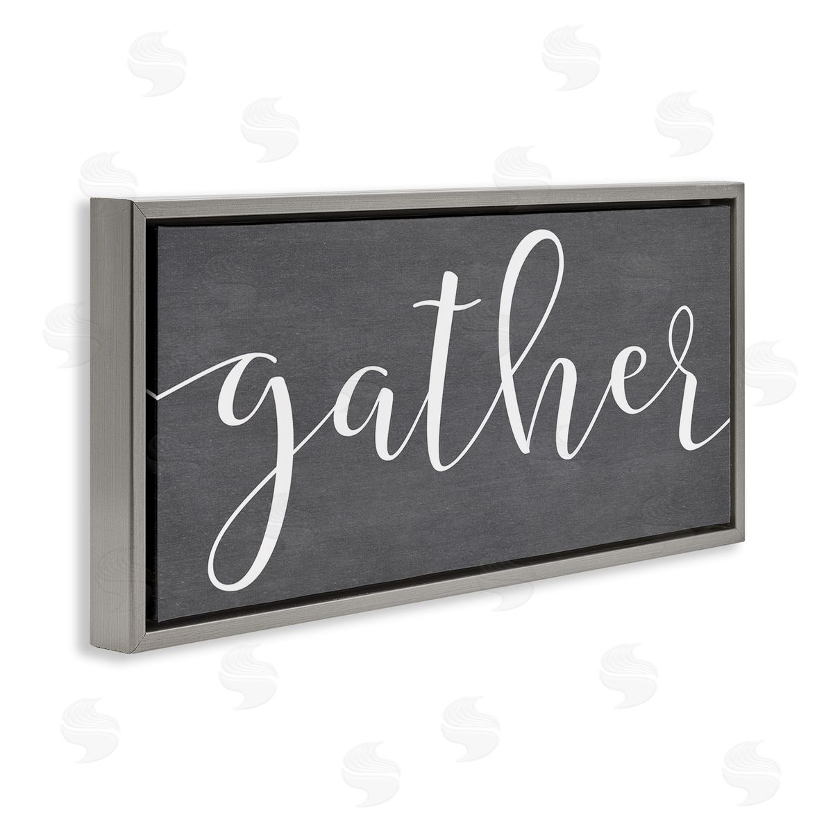 Lettered and Lined Gather Rustic Family Calligraphy Cursive Sign 