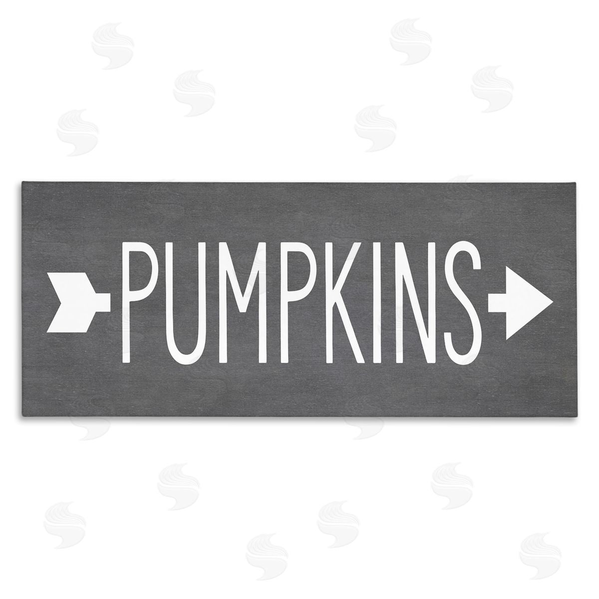 Lettered and Lined Pumpkins Rustic Seasonal Autumn Arrow Pointing Sign