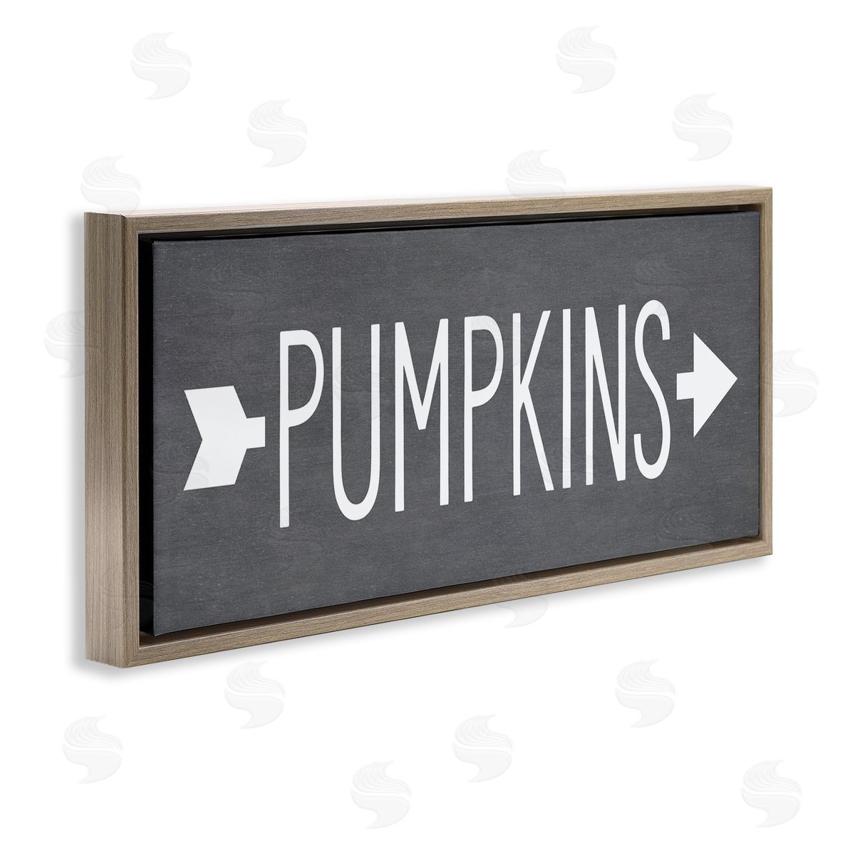 Lettered and Lined Pumpkins Rustic Seasonal Autumn Arrow Pointing Sign
