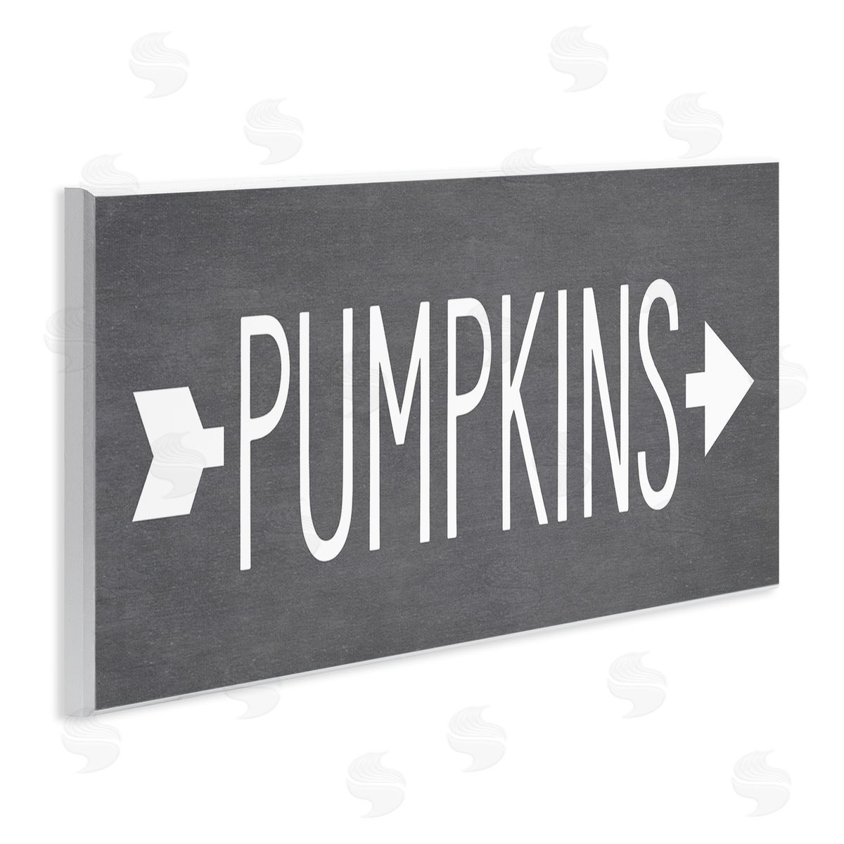 Lettered and Lined Pumpkins Rustic Seasonal Autumn Arrow Pointing Sign