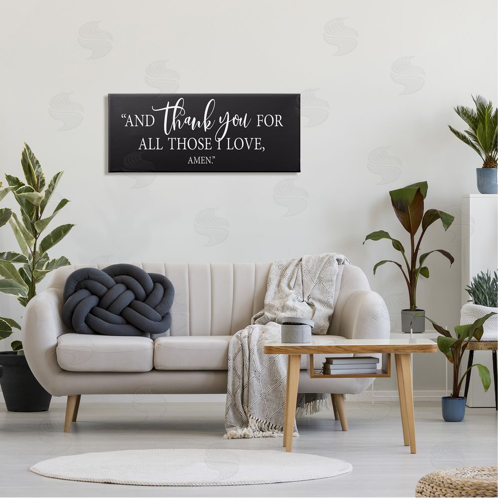 Lettered and Lined Thank You For Those I Love Religious Bible Phrase 