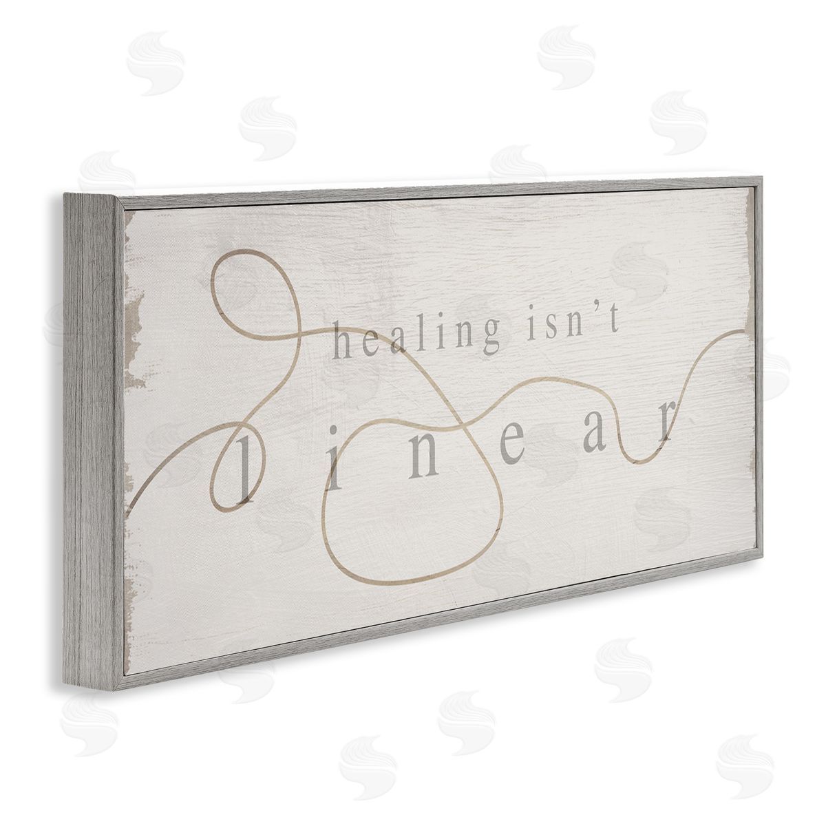 Stupell Studio Healing Isn't Linear Comforting Squiggle Line Phrase