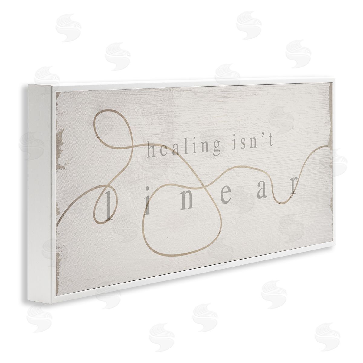 Stupell Studio Healing Isn't Linear Comforting Squiggle Line Phrase