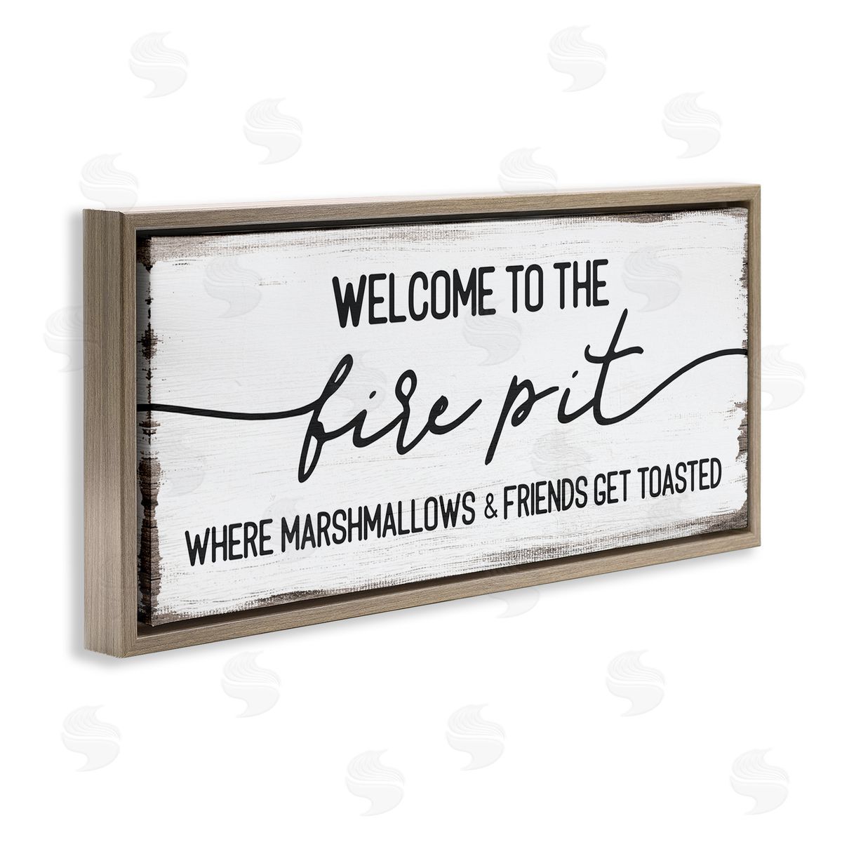 Stupell Studio Welcome Fire Pit Humorous fr_sideiends Camping Rustic Sign