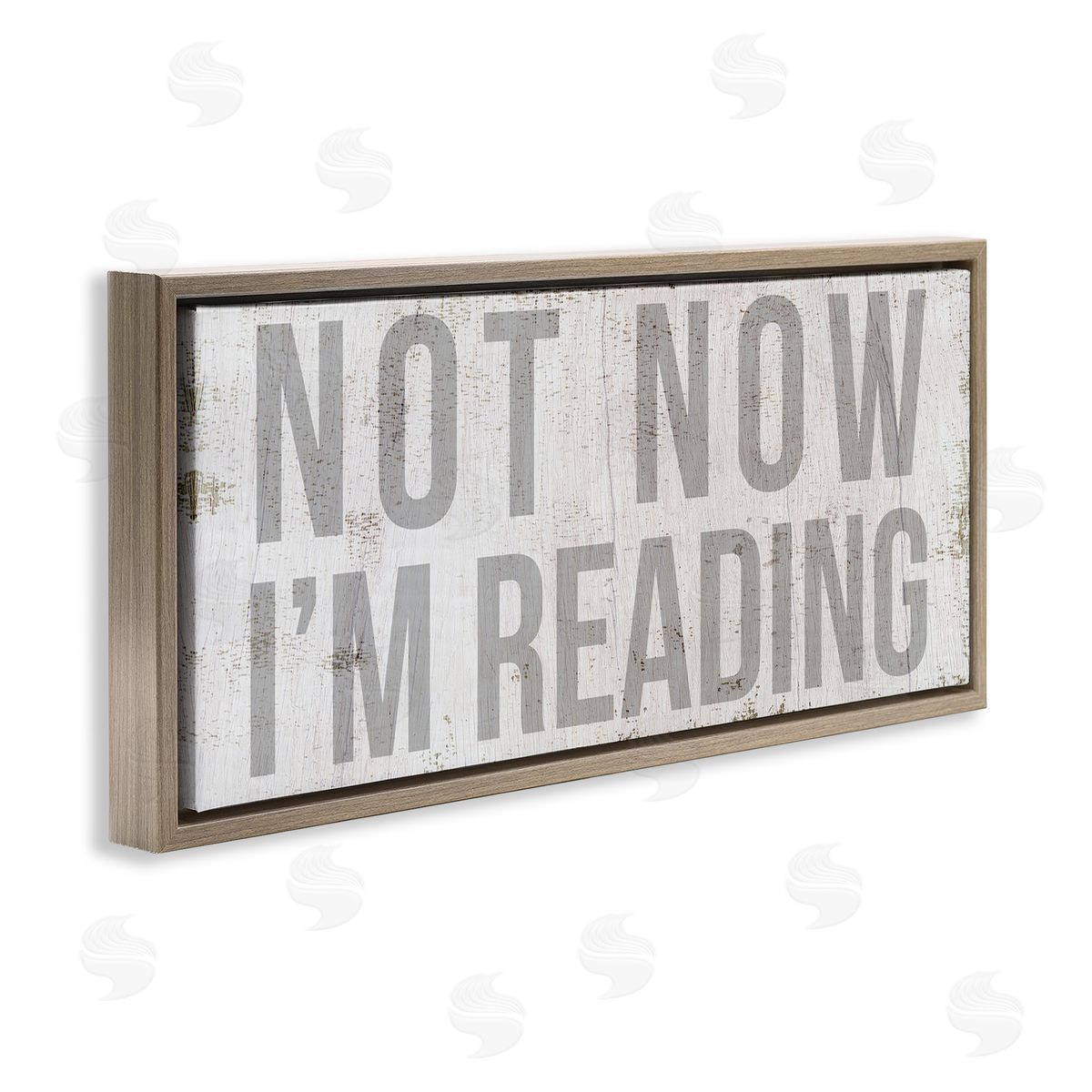 Stupell Studio Not Now I'm Reading Rustic Book Lover Phrase